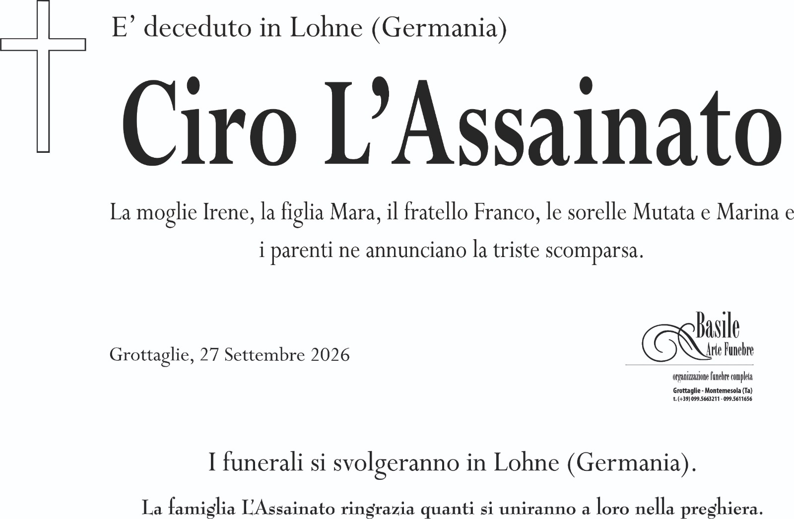 L'Assainato Ciro